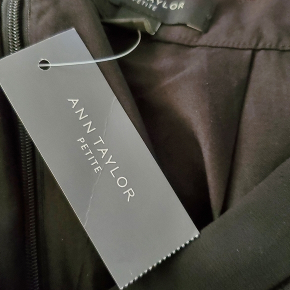 Ann Taylor NWT Pleated Black/Tan skirt, size 0P - Picture 5 of 7